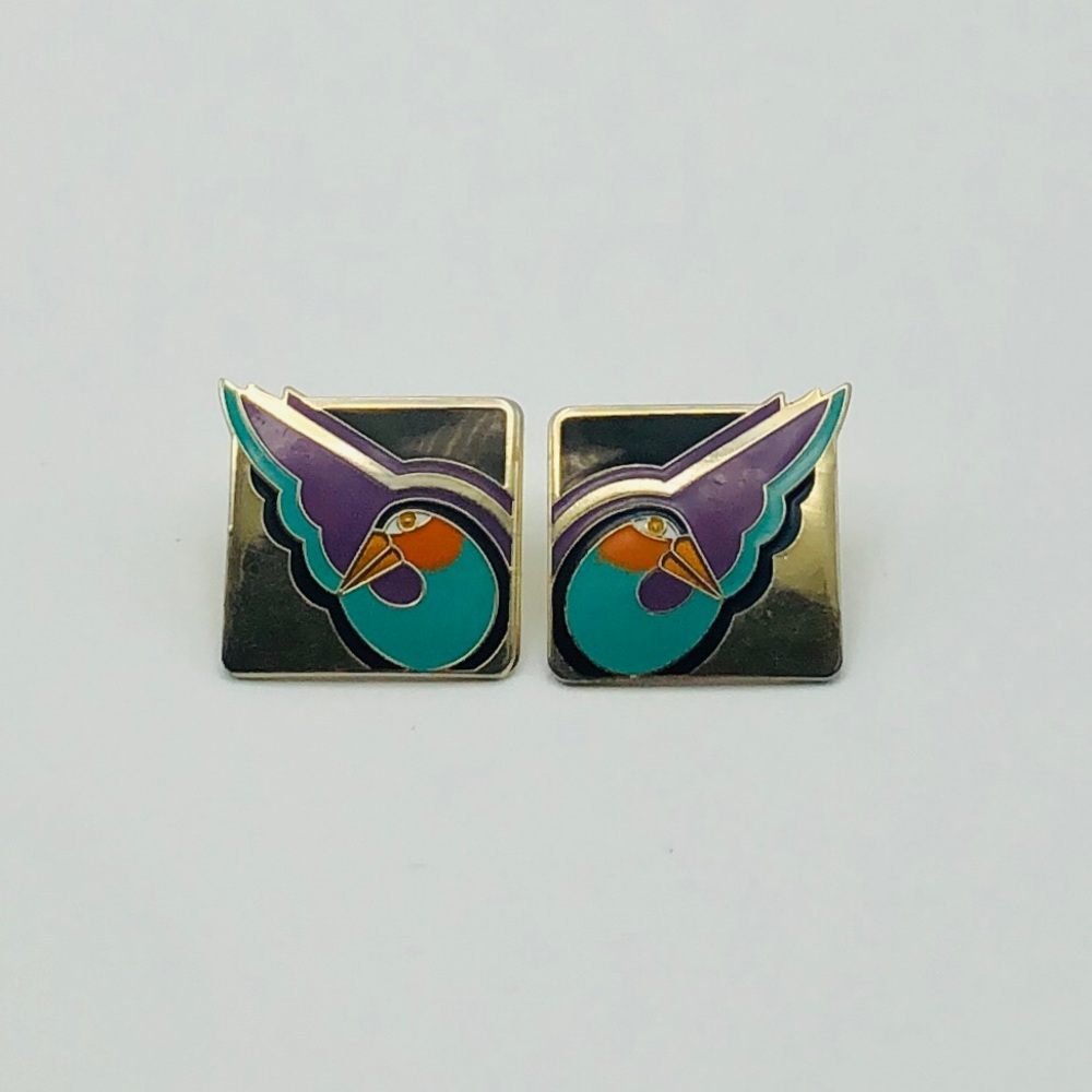 Laurel Burch ‘Shabird’ Vintage Earrings Pierced